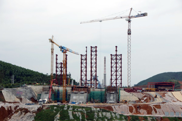 柳南改扩建№7标马滩红水河特大桥5#拱座乐成封顶 - 工程动态 - J9集团